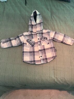3/$15 - Volcom Toddler Plaid Winter Jacket w Furry Hood